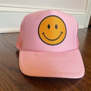 Pink smiley face trucker hat!